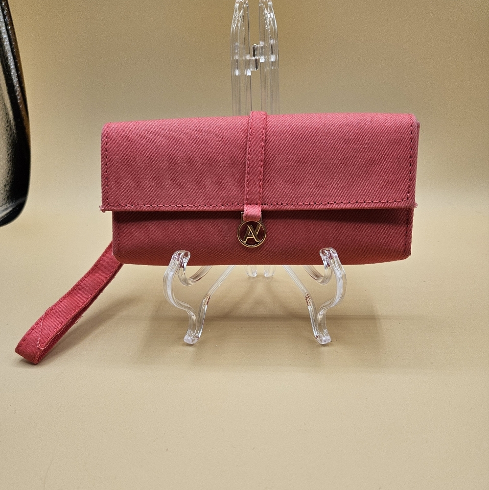 Yalea Salmon Orange Semi-Hardcase Eyeglass Case Wristlet